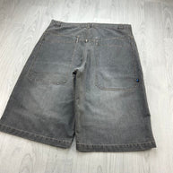 VINTAGE Y2K JOE BOXER BAGGY DENIM JORTS GREY