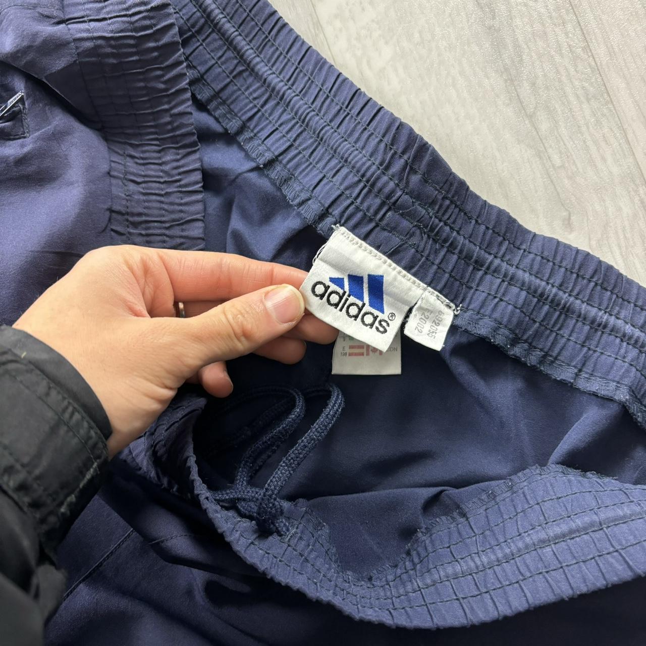 VINTAGE Y2K ADIDAS BAGGY TRACKSUIT BOTTOMS NAVY