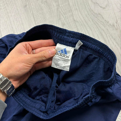 VINTAGE Y2K ADIDAS BAGGY TRACKSUIT BOTTOMS NAVY BLUE