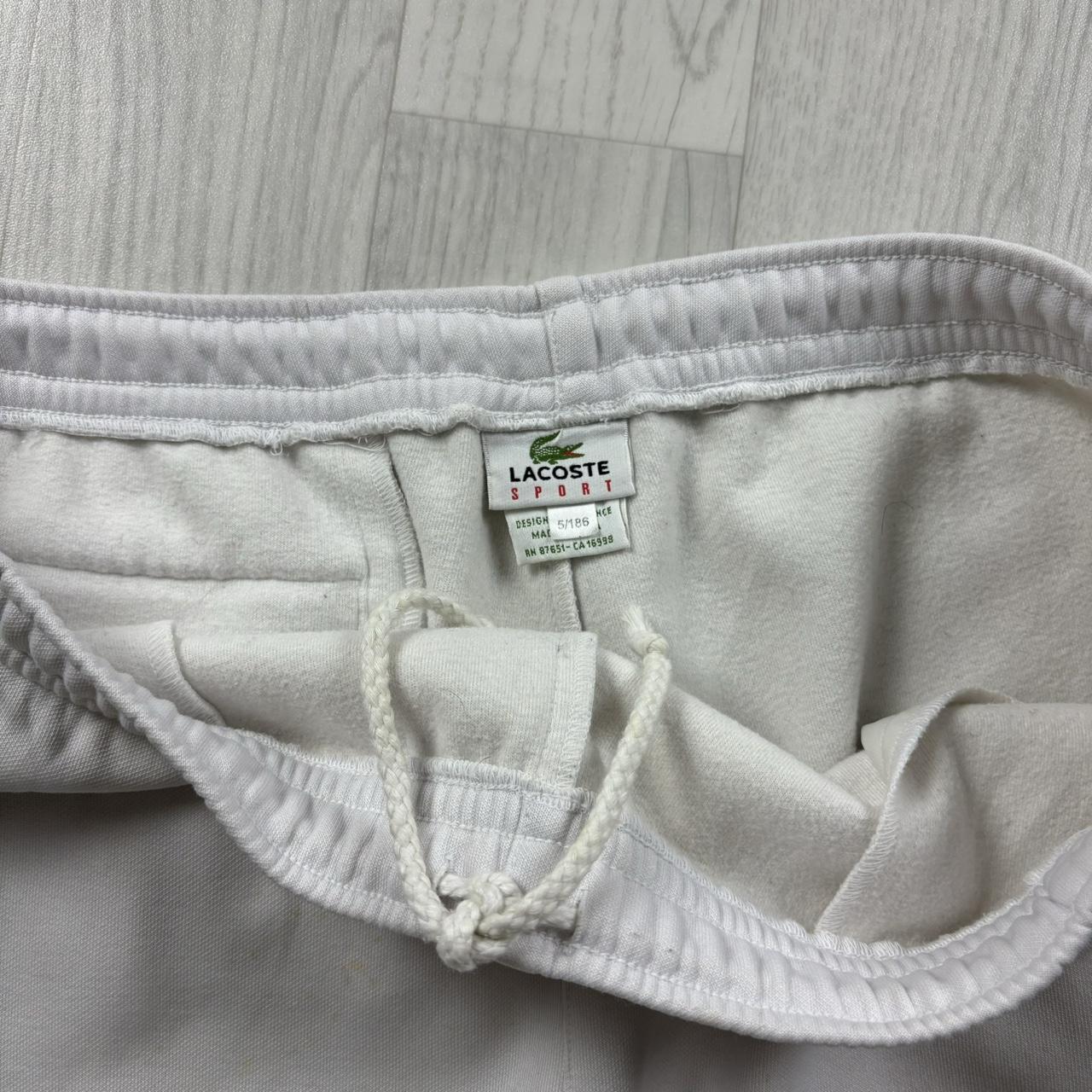 VINTAGE 00s LACOSTE BAGGY COTTON SWEATPANTS WHITE