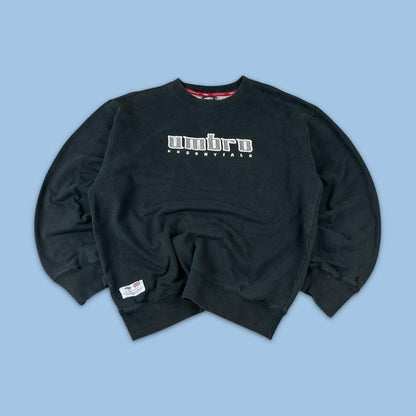 VINTAGE Y2K UMBRO SPELL OUT BOXY SWEATSHIRT BLACK