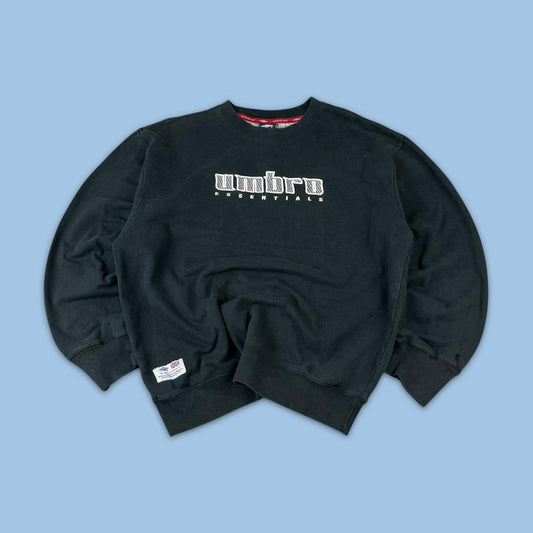 VINTAGE Y2K UMBRO SPELL OUT BOXY SWEATSHIRT BLACK