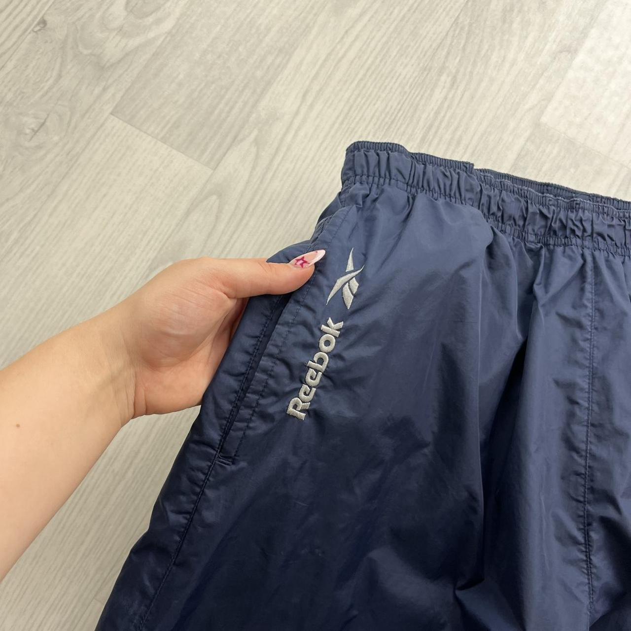 VINTAGE Y2K REEBOK BAGGY TRACKSUIT BOTTOMS NAVY