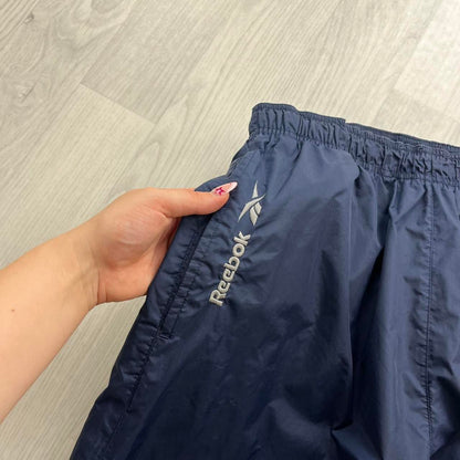 VINTAGE Y2K REEBOK BAGGY TRACKSUIT BOTTOMS NAVY