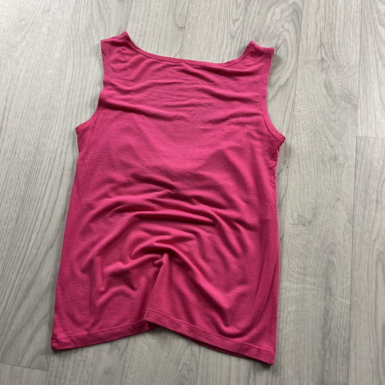 VINTAGE Y2K PINK WRAP TANK TOP