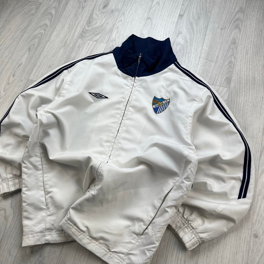 VINTAGE Y2K UMBRO MALAGA WINDBREAKER JACKET WHITE