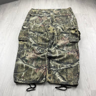 VINTAGE MOSSY OAK WIDE LEG CAMO CARGO TROUSERS GREEN
