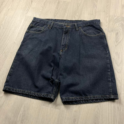 VINTAGE 00s WRANGLER BAGGY LOOSE CARPENTER JORTS NAVY