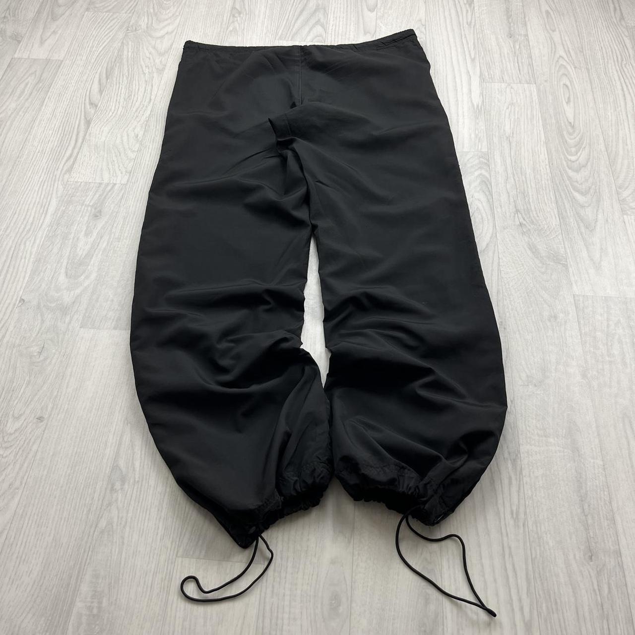VINTAGE Y2K PUMA LOW RISE BAGGY TECHNICAL TRACKSUIT BOTTOMS BLACK