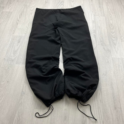 VINTAGE Y2K PUMA LOW RISE BAGGY TECHNICAL TRACKSUIT BOTTOMS BLACK