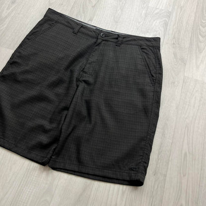 VINTAGE Y2K ONEILL BAGGY CHECKERED PLAID SHORTS BLACK