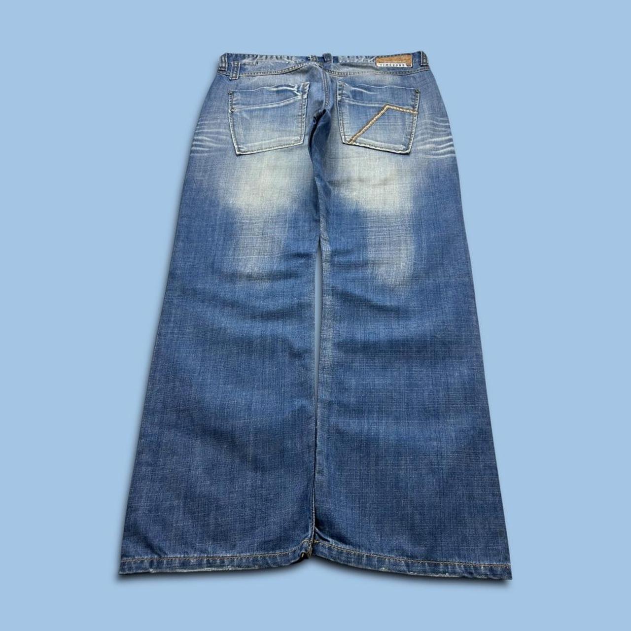 VINTAGE Y2K TIMEZONE STRAIGHT LEG BAGGY JEANS BLUE