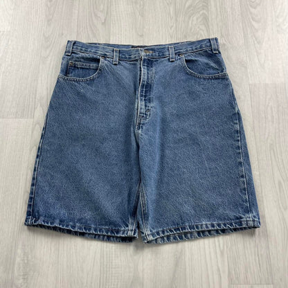 VINTAGE FADED GLORY BAGGY LOOSE SKATER JORTS BLUE (36w)