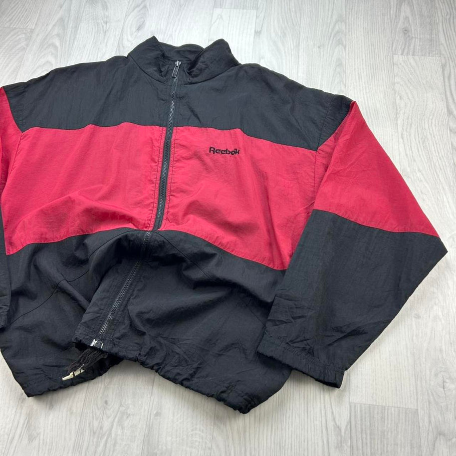 VINTAGE Y2K REEBOK WINDBREAKER JACKET BLACK