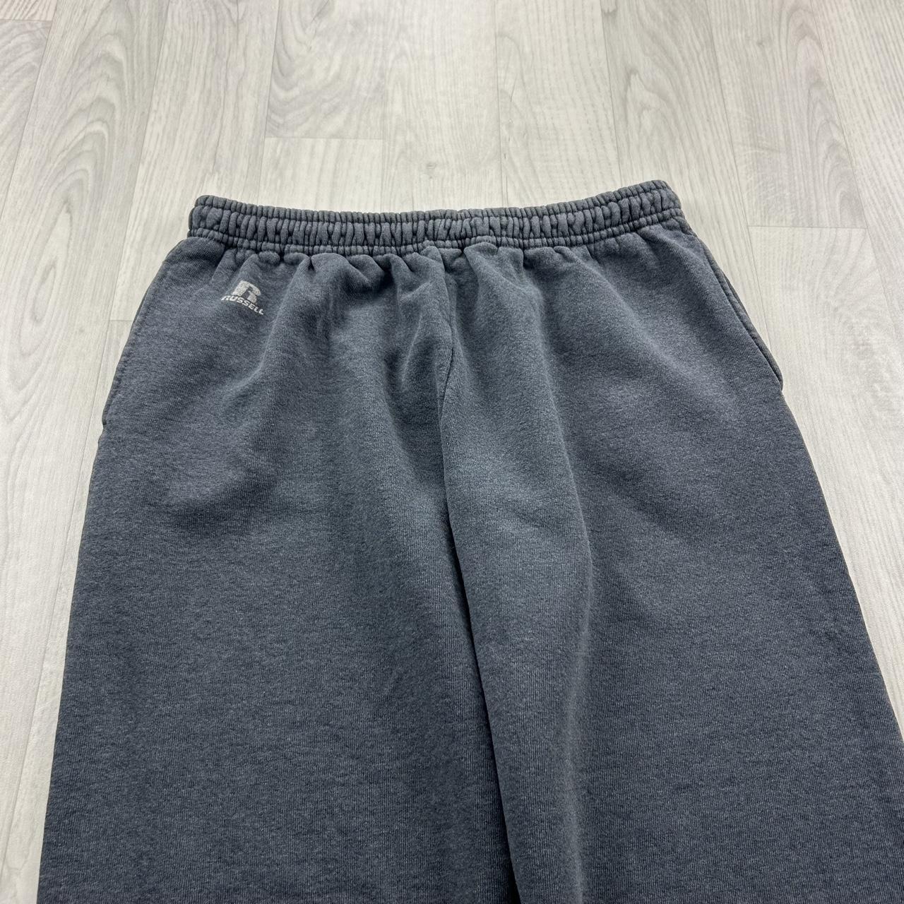 VINTAGE Y2K RUSSELL ATHLETIC BLANK BAGGY COTTON SWEATPANTS GREY