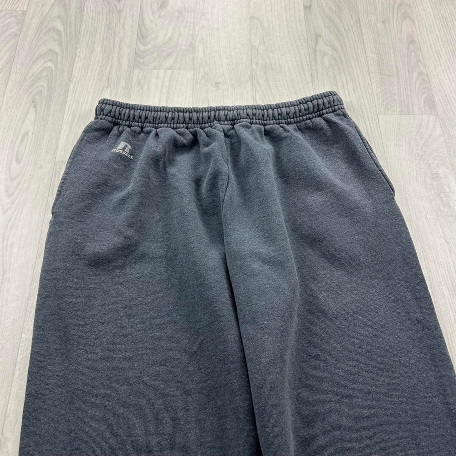 VINTAGE Y2K RUSSELL ATHLETIC BLANK BAGGY COTTON SWEATPANTS GREY