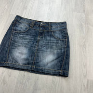 VINTAGE Y2K 17&CO DENIM MINI SKIRT BLUE