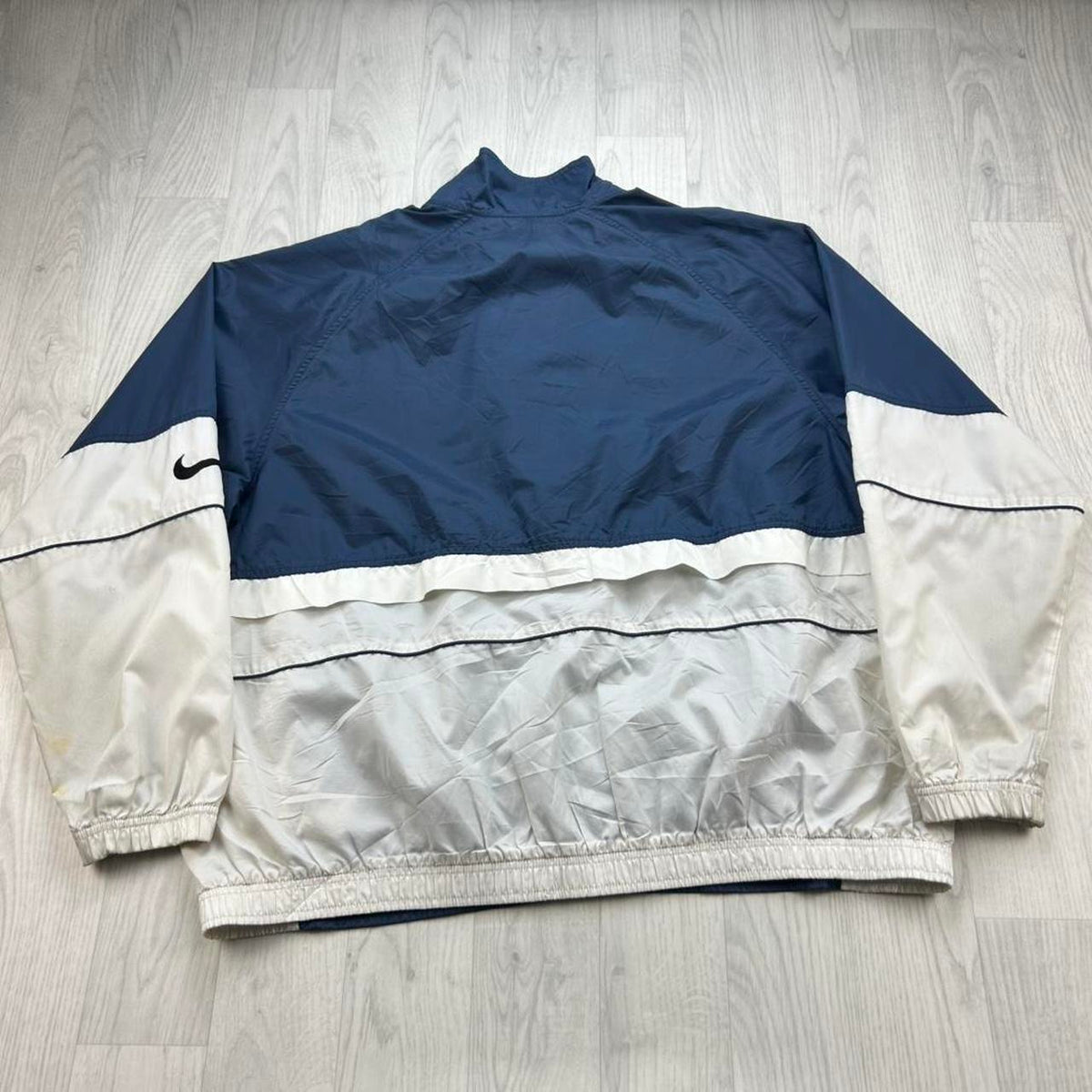 VINTAGE Y2K NIKE WINDBREAKER JACKET NAVY / WHITE
