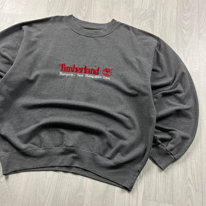 VINTAGE Y2K TIMBERLAND SPELL OUT SWEATSHIRT GREY