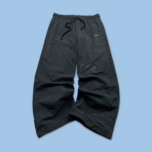 VINTAGE Y2K NIKE LOW RISE BAGGY TRACKSUIT BOTTOMS BLACK