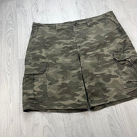 VINTAGE Y2K GEORGE BAGGY CAMO CARGO SHORTS KHAKI GREEN