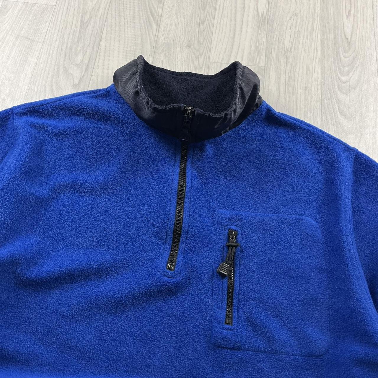 VINTAGE Y2K TOMMY HILFIGER QUARTER ZIP FLEECE SWEATSHIRT BLUE