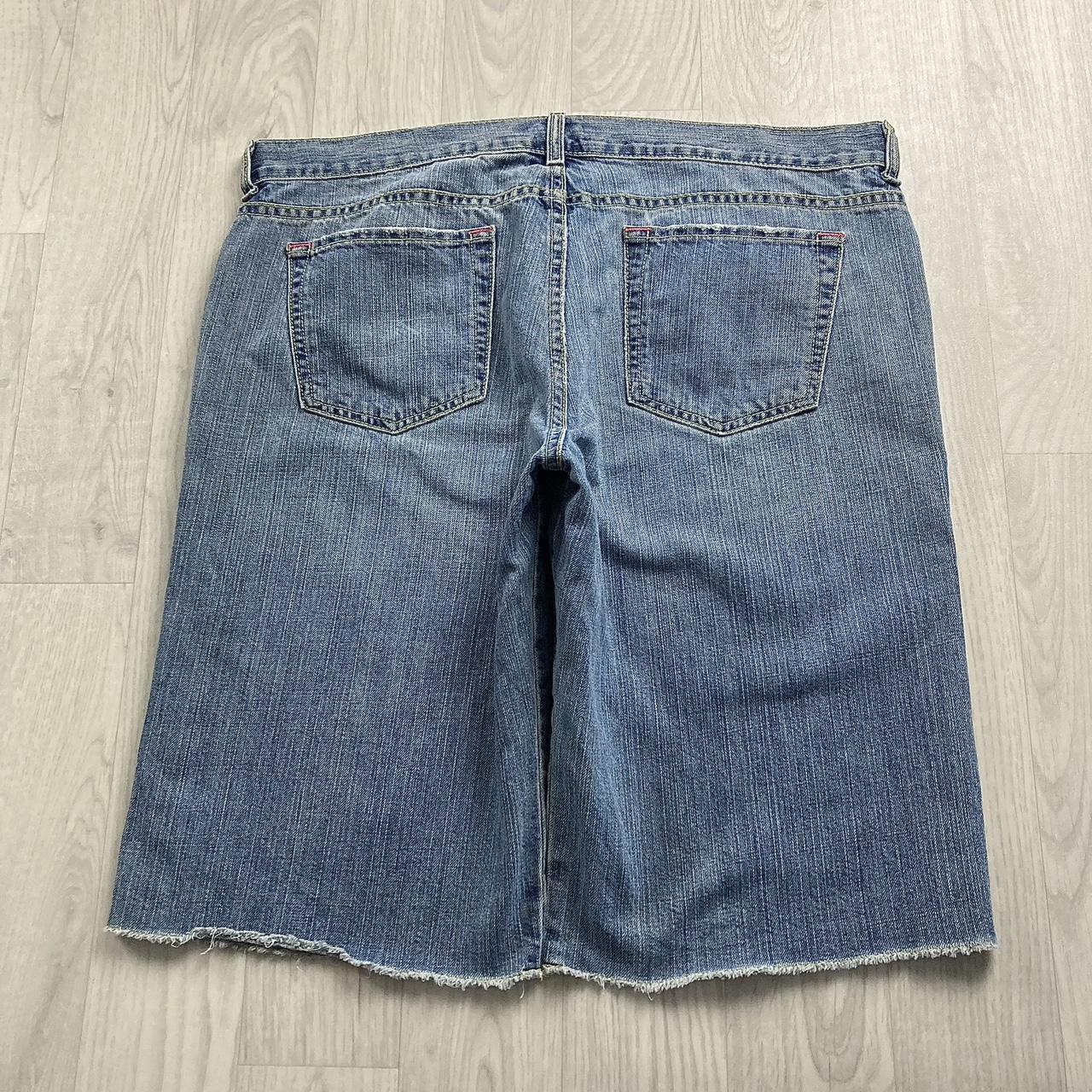 VINTAGE OLD NAVY BAGGY LOOSE SKATER HIP HOP JORTS BLUE (38)