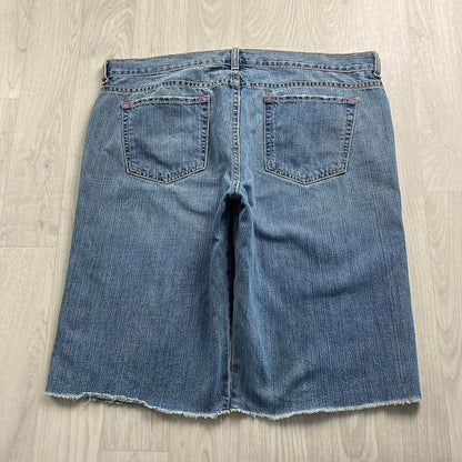VINTAGE OLD NAVY BAGGY LOOSE SKATER HIP HOP JORTS BLUE (38)