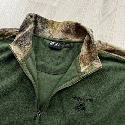 VINTAGE REALTREE QUARTER ZIP UP FLEECE CAMO GREEN