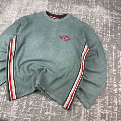 VINTAGE Y2K O’NEILL KNITTED JUMPER GREY GREEN