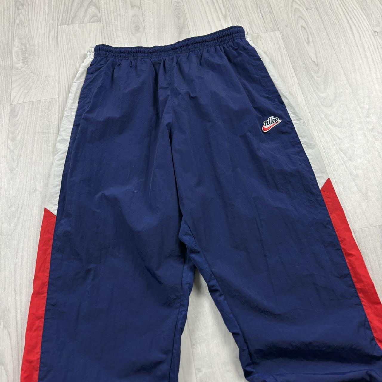 NIKE BAGGY SHELL TRACKSUIT BOTTOMS NAVY BLUE