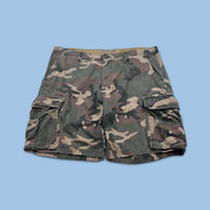 VINTAGE Y2K OLD NAVY BAGGY CAMO CARGO SHORTS KHAKI GREEN