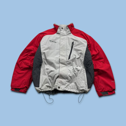 VINTAGE 00s COLUMBIA TECHNICAL UTILITY SKI JACKET GREY RED