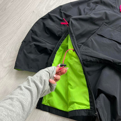 VINTAGE 00s COLUMBIA HOODED UTILITY JACKET BLACK