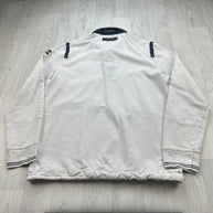 VINTAGE Y2K LONG SLEEVE RUGBY POLO SHIRT WHITE