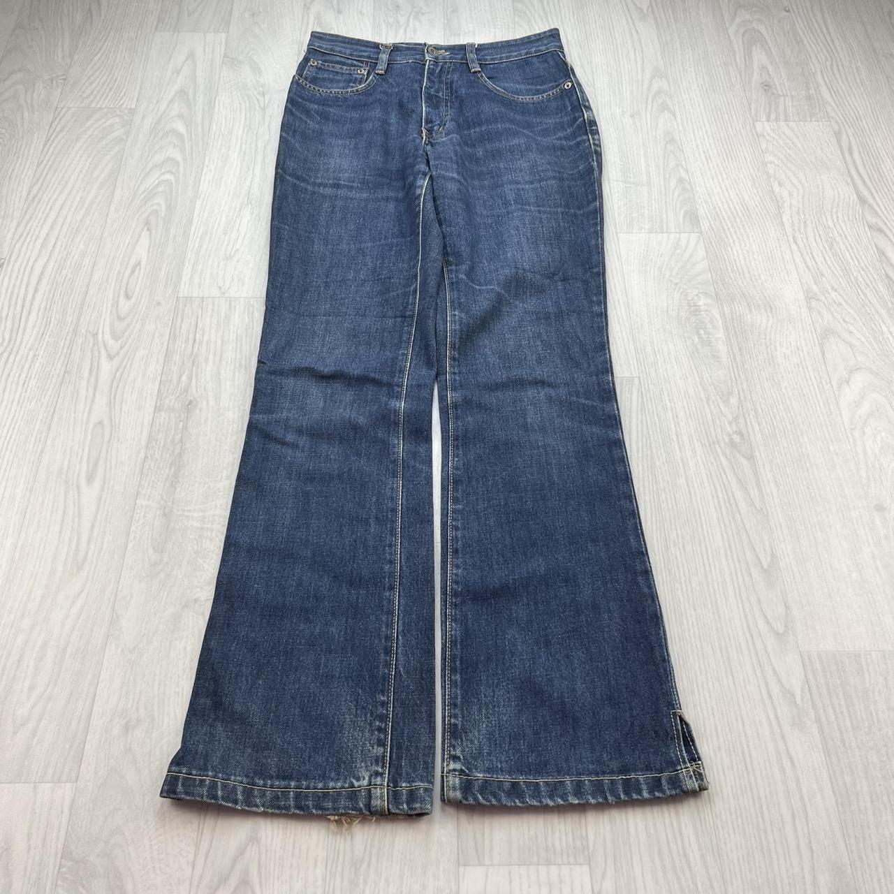 VINTAGE Y2K ET BOITE LOW RISE BOOTCUT JEANS NAVY BLUE
