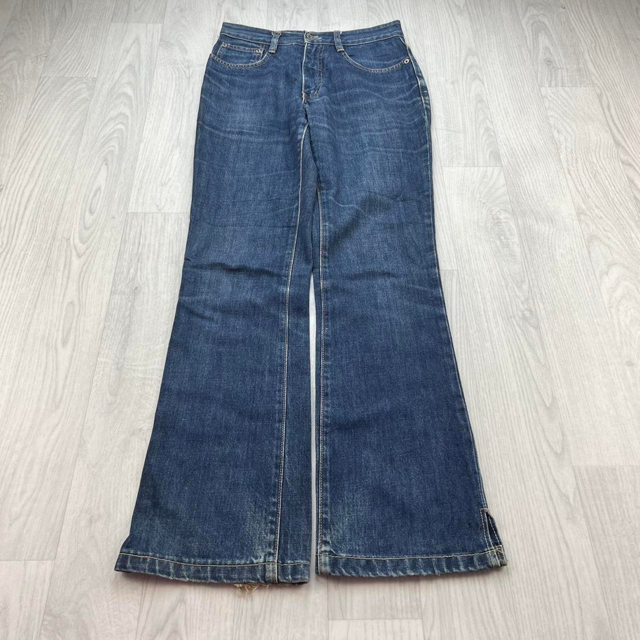 VINTAGE Y2K ET BOITE LOW RISE BOOTCUT JEANS NAVY BLUE