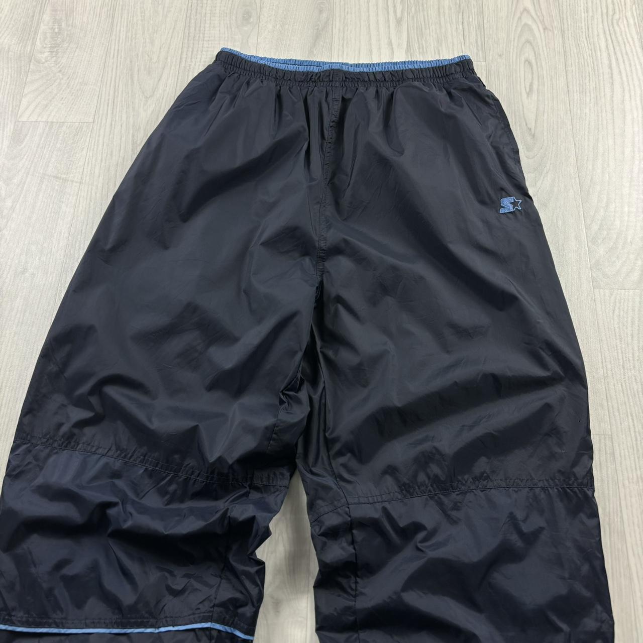 VINTAGE Y2K STARTER BAGGY TRACKSUIT BOTTOMS NAVY / BABY BLUE