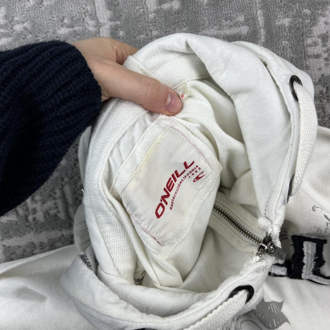 VINTAGE Y2K ONEILL SPELL OUT HOODIE WHITE