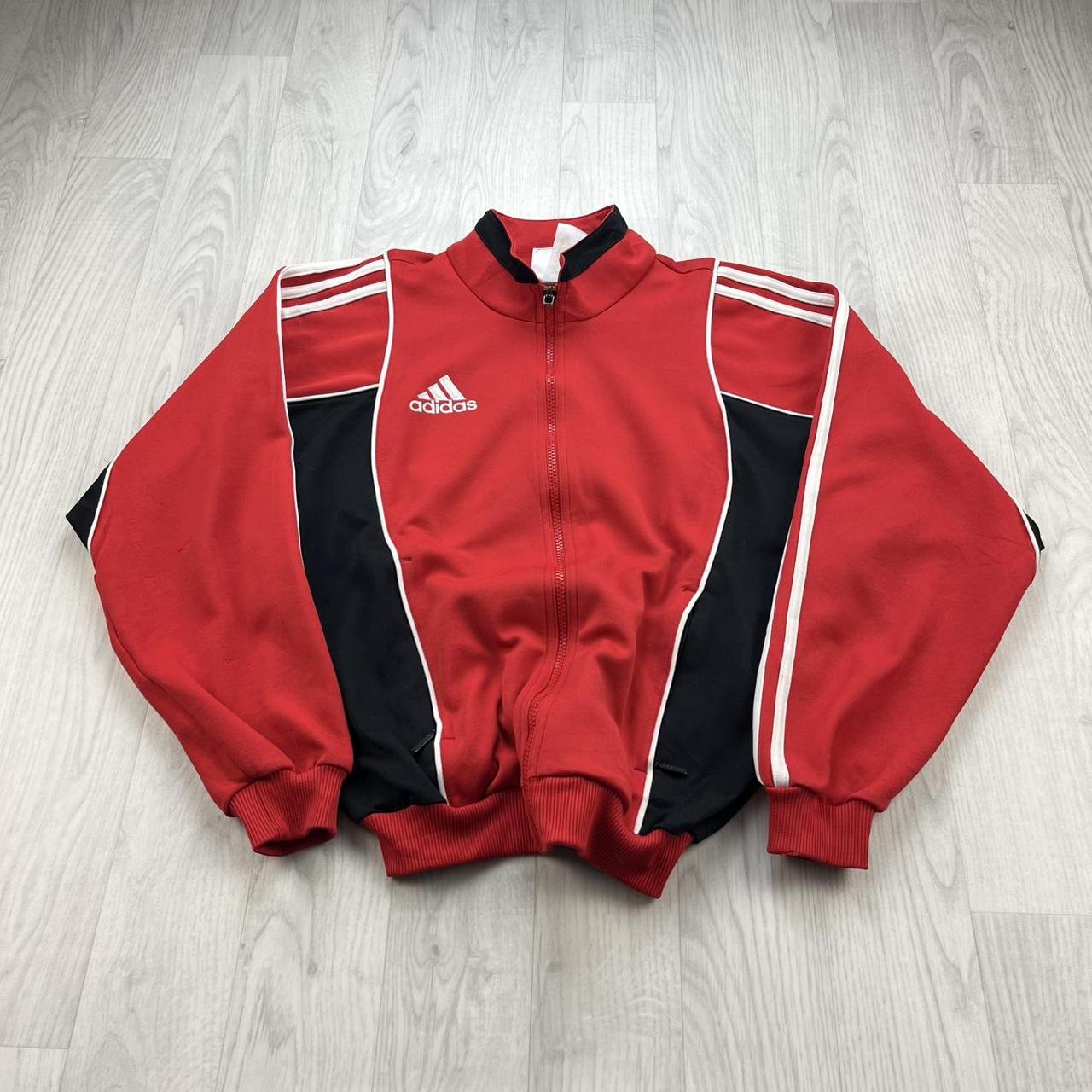 VINTAGE 90s ADIDAS TRACK JACKET RED
