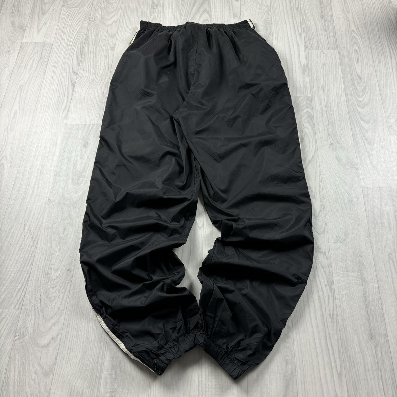 VINTAGE 90s ADIDAS BAGGY TRACKSUIT BOTTOMS BLACK