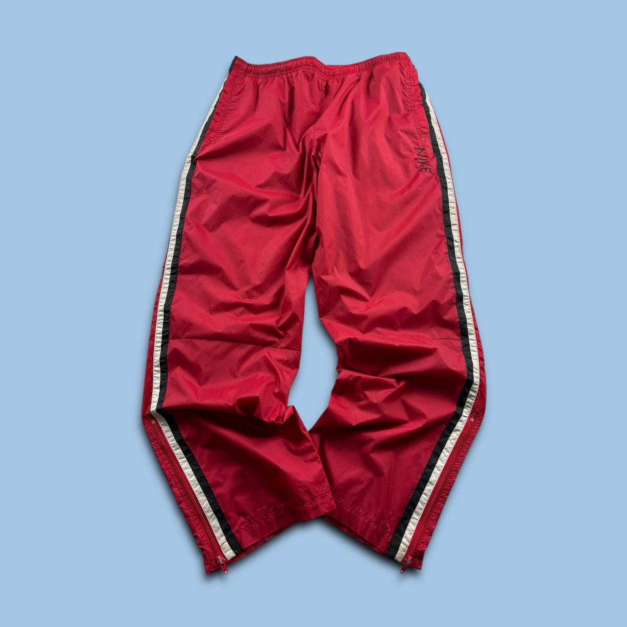VINTAGE Y2K NIKE BAGGY TRACKSUIT BOTTOMS RED