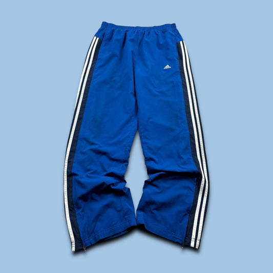 VINTAGE Y2K ADIDAS BAGGY TRACKSUIT BOTTOMS BLUE