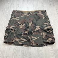 VINTAGE Y2K OLD NAVY BAGGY CAMO CARGO SHORTS KHAKI GREEN