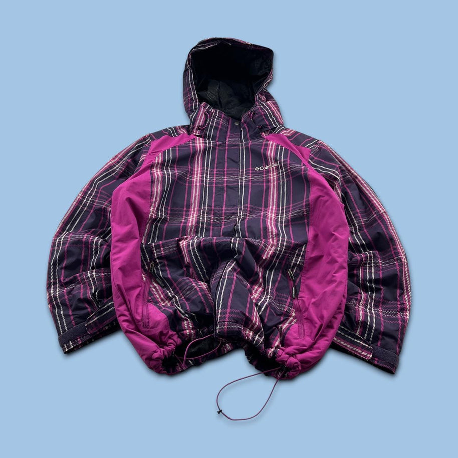 VINTAGE Y2K COLUMBIA TECHNICAL PLAID JACKET PURPLE