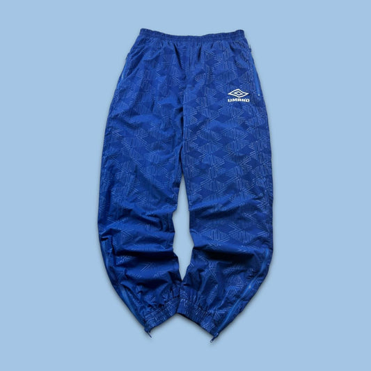 VINTAGE 90s UMBRO BAGGY TRACKSUIT BOTTOMS BLUE