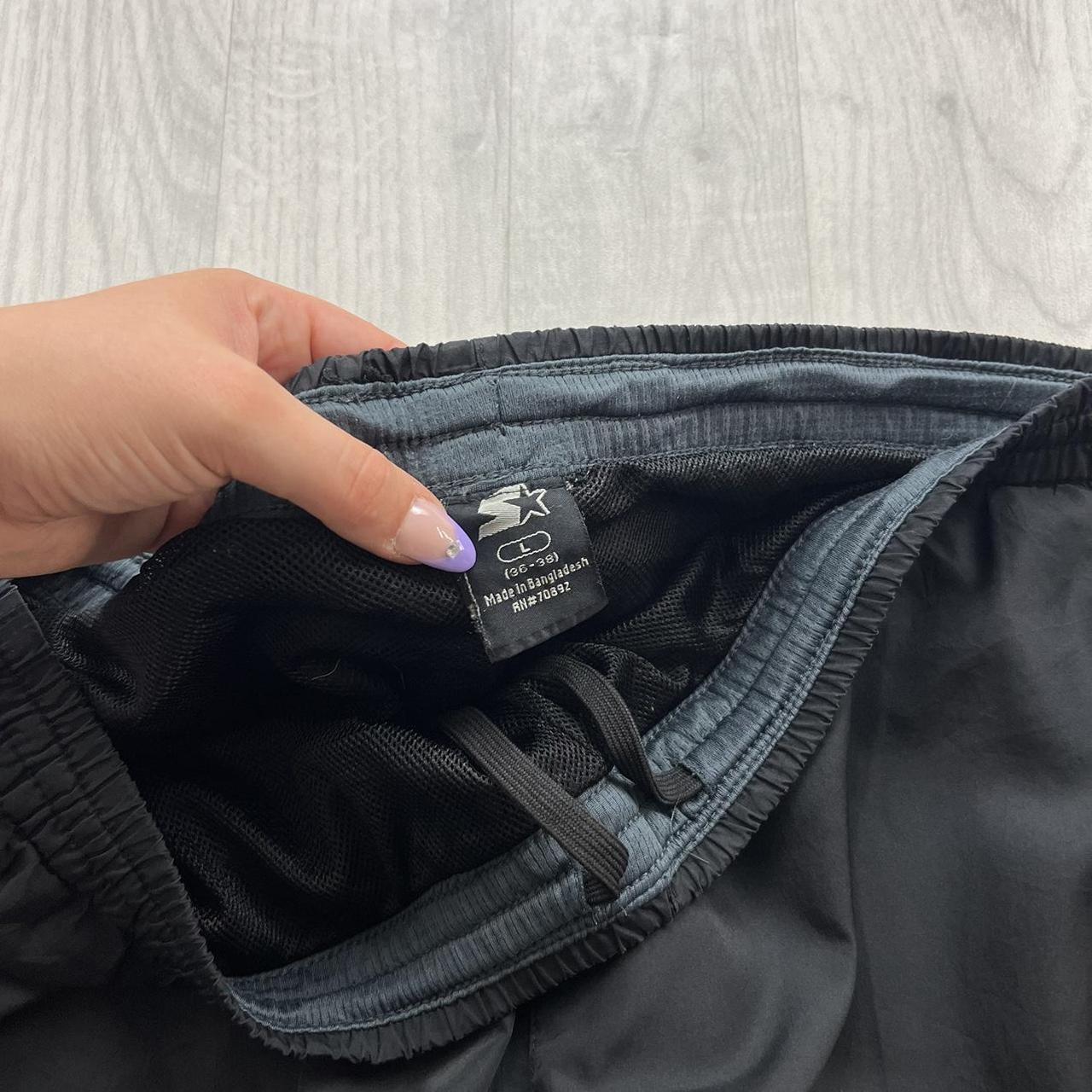VINTAGE Y2K STARTER BAGGY TRACKSUIT BOTTOMS BLACK