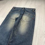 VINTAGE Y2K UTECH BAGGY BOOTCUT JEANS BLUE WASH