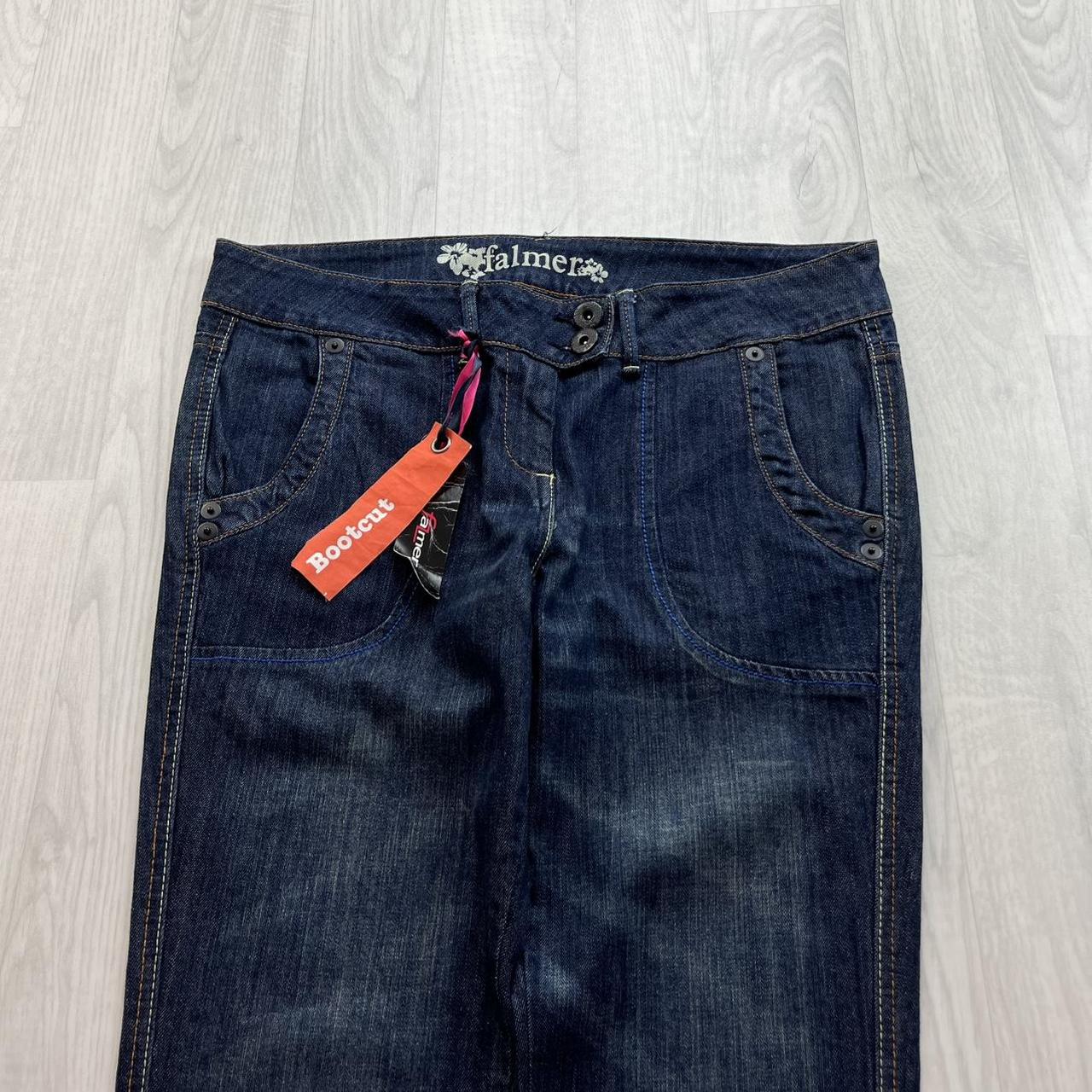 VINTAGE Y2K FALMER LOW RISE FLARED JEANS NAVY BLUE