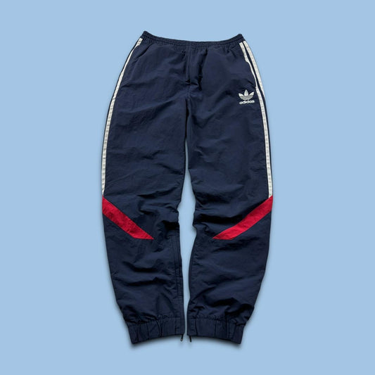 ADIDAS STRAIGHT LEG BAGGY TRACKSUIT BOTTOMS NAVY